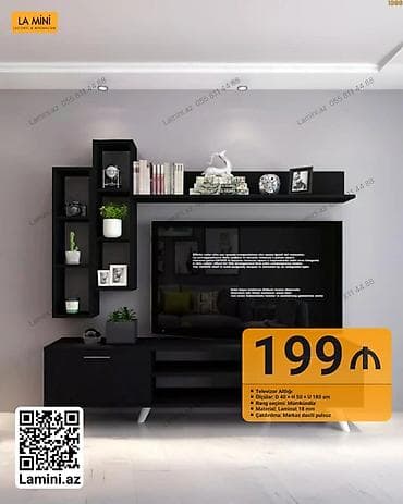 LA MINI TV stendi və divar rəfli modul - Tip: Televizor altlığı və at lalafo.az LA MINI TV stendi və divar rəfli modul - Tip: Televizor altlığı və