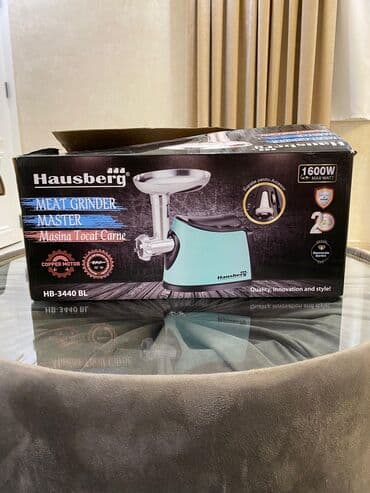 Ət çəkən maşın Hausberg, 1600 Vt, Revers ilə, Yeni lalafo.az -da — 1 Ət çəkən maşın Hausberg, 1600 Vt, Revers ilə, Yeni — 1