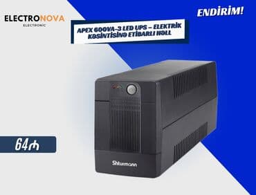 🔋 APEX 600VA-3 LED UPS – Elektrik kəsintisinə etibarlı həll ✔️ 600VA lalafo.az -da 🔋 APEX 600VA-3 LED UPS – Elektrik kəsintisinə etibarlı həll ✔️ 600VA