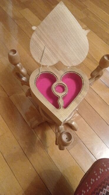 Taxta dekorativ qutu – ürək formalı, üst qapaqlı - Material: təbii lalafo.az -da Taxta dekorativ qutu – ürək formalı, üst qapaqlı - Material: təbii