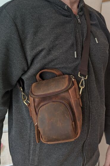 Мужская новая нагрудная сумка Материал: 100% натуральная кожа!!! lalafo.az -da Мужская новая нагрудная сумка Материал: 100% натуральная кожа!!!