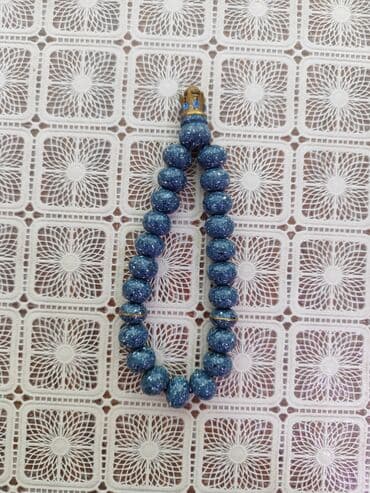 Mavi muncuqlu elastik qolbaq - Material: parıltılı teksturaya malik lalafo.az -da Mavi muncuqlu elastik qolbaq - Material: parıltılı teksturaya malik