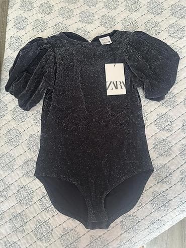 Zara 11-12 yaş body qara üstü zərli lalafo.az -da Zara 11-12 yaş body qara üstü zərli