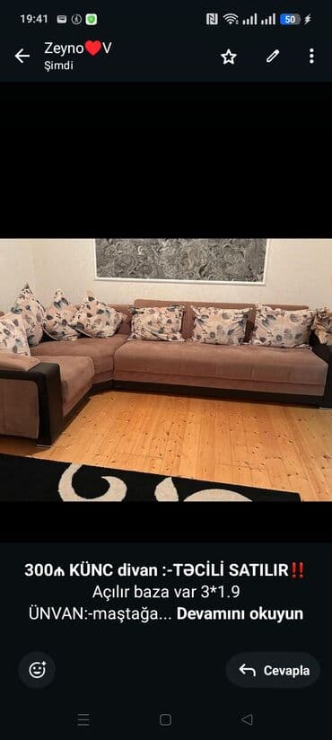 Künc divan lalafo.az -da Künc divan