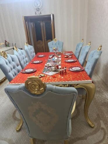 Qonaq otağı üçün, İşlənmiş, Açılmayan, Kvadrat masa, 8 stul lalafo.az -da Qonaq otağı üçün, İşlənmiş, Açılmayan, Kvadrat masa, 8 stul