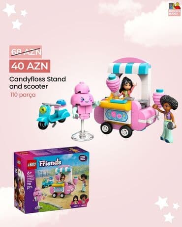 LEGO Friends – Candyfloss Stand and Scooter (42643) - 110 parça - 6+ lalafo.az -da LEGO Friends – Candyfloss Stand and Scooter (42643) - 110 parça - 6+