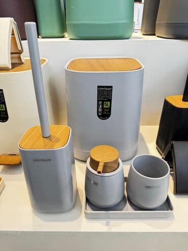 Другие хозтовары: Vanna Otağı Aksesuar Dəsti – "Contrast" ✨ Dizayn: Modern mat görünüş at lalafo.az — 2 Другие хозтовары: Vanna Otağı Aksesuar Dəsti – "Contrast" ✨ Dizayn: Modern mat görünüş — 2