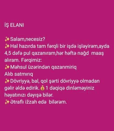 SMM menecer tələb olunur, İstənilən yaş, Təcrübəsiz lalafo.az -da SMM menecer tələb olunur, İstənilən yaş, Təcrübəsiz