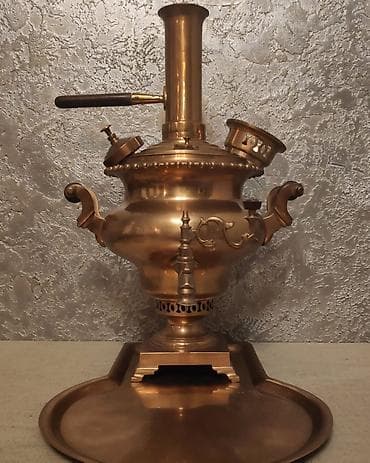 Məhsul: Mis samovar və mis ləyən dəsti Təsvir: - Klassik rus tipli lalafo.az -da Məhsul: Mis samovar və mis ləyən dəsti Təsvir: - Klassik rus tipli
