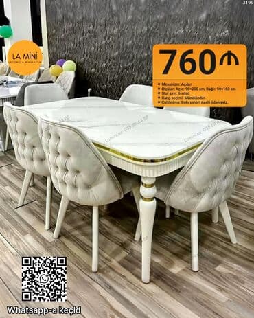 Qonaq otağı üçün, Açılan, 6 stul lalafo.az -da Qonaq otağı üçün, Açılan, 6 stul