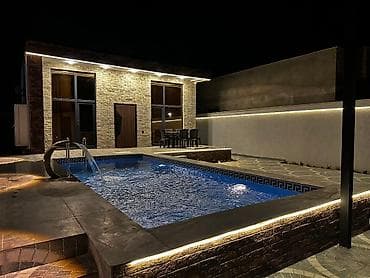 Gecə işıqlandırması ilə müasir bağ evi və hovuza malik istirahət lalafo.az -da — 1 Gecə işıqlandırması ilə müasir bağ evi və hovuza malik istirahət — 1