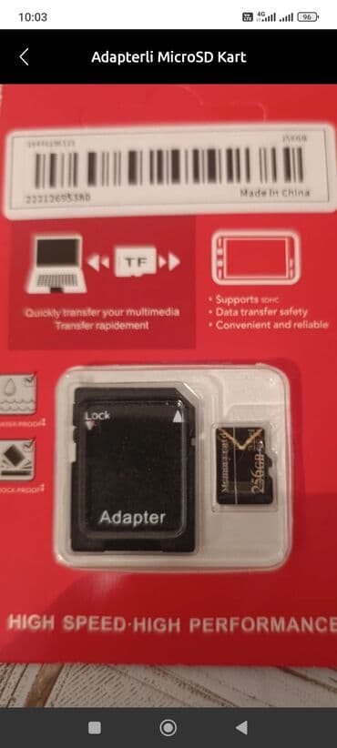 Flash kart 256 GB, USB Micro, Yeni lalafo.az -da Flash kart 256 GB, USB Micro, Yeni