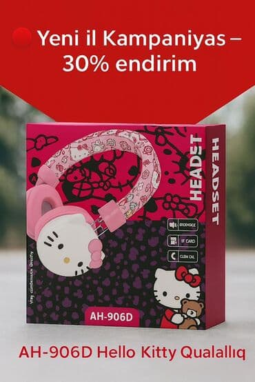 Məhsul: AH-906D Hello Kitty qulaqlıq 🎧 AH-906D Hello Kitty Qulaqlıq 🎀 lalafo.az -da Məhsul: AH-906D Hello Kitty qulaqlıq 🎧 AH-906D Hello Kitty Qulaqlıq 🎀