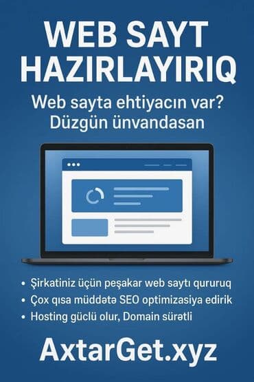 Əgər siz peşəkar veb sayt istəyirsinizsə, mən sizin layihənizi lalafo.az -da Əgər siz peşəkar veb sayt istəyirsinizsə, mən sizin layihənizi