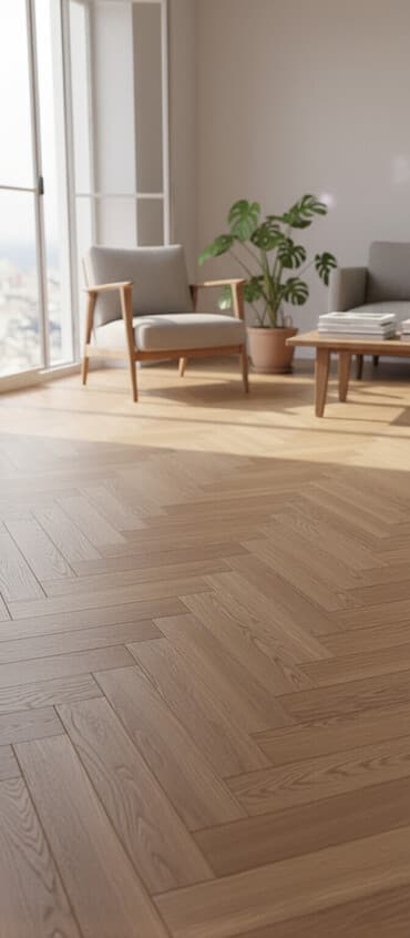 Chevron (balıqquyruğu) naxışlı döşəmə panelləri - Material: taxta lalafo.az -da Chevron (balıqquyruğu) naxışlı döşəmə panelləri - Material: taxta