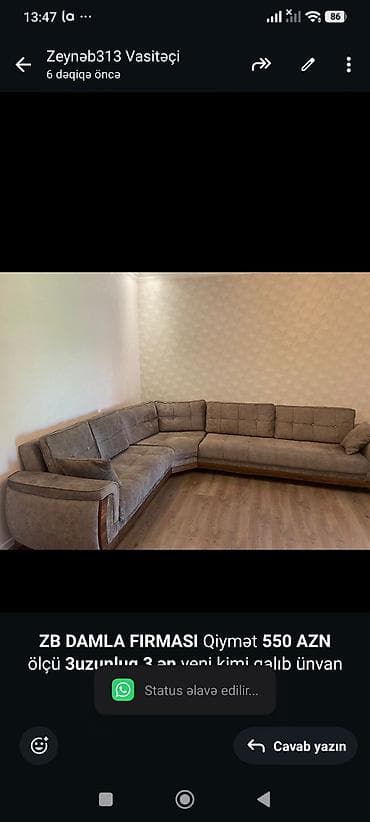 *ZB* *DAMLA FIRMASI* Qiymət *550 AZN* ölçü *3uzunluq 3 ən* yeni kimi lalafo.az -da *ZB* *DAMLA FIRMASI* Qiymət *550 AZN* ölçü *3uzunluq 3 ən* yeni kimi