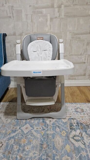 Mstar Baby uşaqlar üçün yemək stulu - Rəng: boz-ağ - Yumşaq yastıqlı lalafo.az -da Mstar Baby uşaqlar üçün yemək stulu - Rəng: boz-ağ - Yumşaq yastıqlı