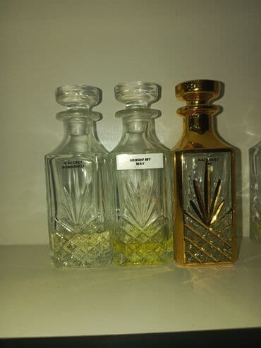 Kristal şüşə ətir flakonları – etiketli qarışıqlar - Şüşə: qalın lalafo.az -da Kristal şüşə ətir flakonları – etiketli qarışıqlar - Şüşə: qalın