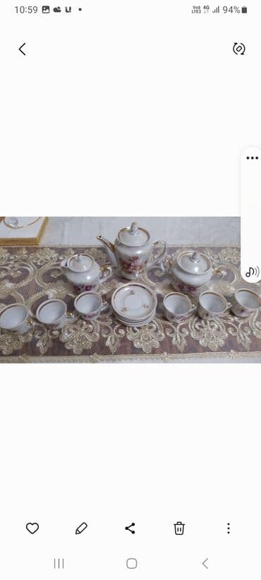 Çay dəsti, rəng - Ağ, Farfor lalafo.az -da Çay dəsti, rəng - Ağ, Farfor