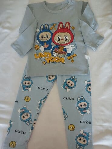 Аниматоры: Uşaq pijama dəsti – 2 parçalı - Rəng: açıq mavi - Üst: uzunqol köynək at lalafo.az — 1 Аниматоры: Uşaq pijama dəsti – 2 parçalı - Rəng: açıq mavi - Üst: uzunqol köynək — 1