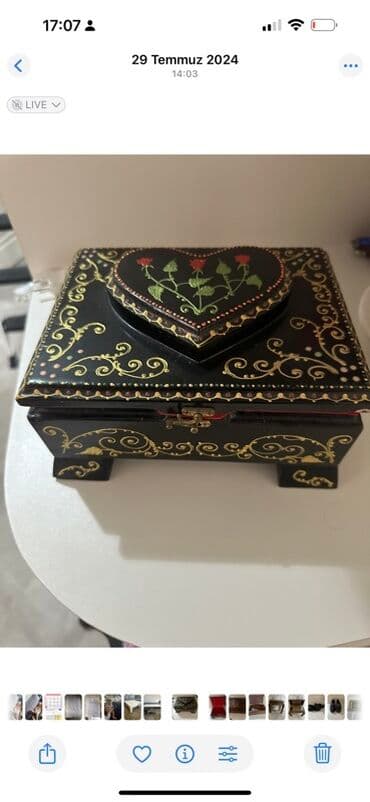 Əl işili dekorativ qutu mücrü - Material: taxta, əl ilə bəzədilmiş - lalafo.az -da Əl işili dekorativ qutu mücrü - Material: taxta, əl ilə bəzədilmiş -