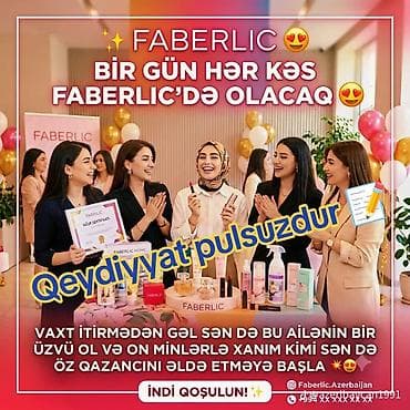 Faberlic – gözəllik və məişət məhsulları ilə qazancla inkişaf imkanı! lalafo.az -da Faberlic – gözəllik və məişət məhsulları ilə qazancla inkişaf imkanı!