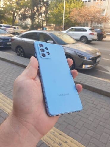 Samsung Galaxy A52, 128 GB, rəng - Göy, İki sim kartlı, Face ID, Simsiz şarj lalafo.az -da Samsung Galaxy A52, 128 GB, rəng - Göy, İki sim kartlı, Face ID, Simsiz şarj