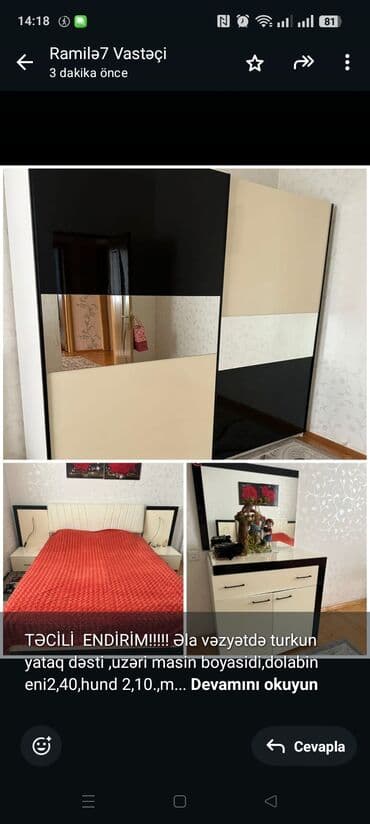 TƏCİLİ ENDİRİM!!!!! Əla vəzyətdə turkun yataq dəstiuzəri masin lalafo.az -da TƏCİLİ ENDİRİM!!!!! Əla vəzyətdə turkun yataq dəstiuzəri masin