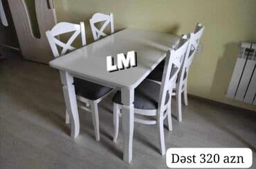 Mətbəx üçün, Yeni, Açılmayan, Dördbucaq masa, 4 stul lalafo.az -da Mətbəx üçün, Yeni, Açılmayan, Dördbucaq masa, 4 stul