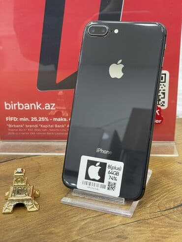 IPhone 8 Plus, 64 GB, Qara, Barmaq izi lalafo.az -da IPhone 8 Plus, 64 GB, Qara, Barmaq izi