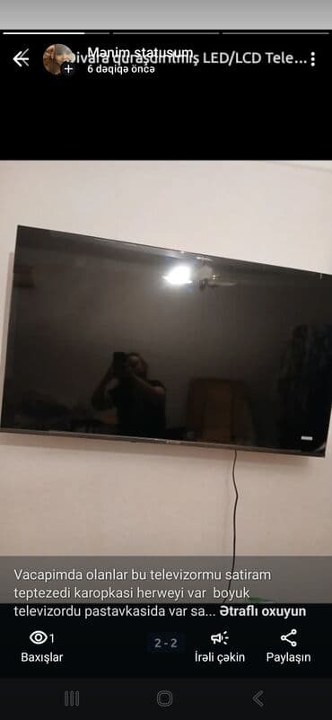 Divara quraşdırılan LED/LCD televizor - Böyük ekranlı, nazik lalafo.az -da Divara quraşdırılan LED/LCD televizor - Böyük ekranlı, nazik