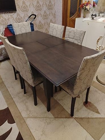 Açılan, Dördbucaq masa, 6 stul lalafo.az -da Açılan, Dördbucaq masa, 6 stul