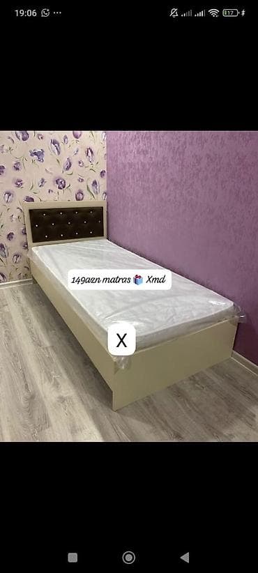 Tək nəfərlik çarpayı və matras dəsti. - Ölçü: tək nəfərlik lalafo.az -da Tək nəfərlik çarpayı və matras dəsti. - Ölçü: tək nəfərlik