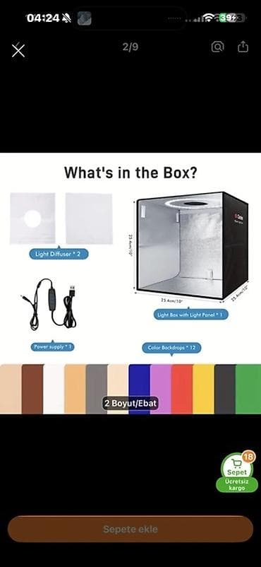 Məhsul: Daşına bilən fotoqrafiya işıq qutusu (light box) lalafo.az -da Məhsul: Daşına bilən fotoqrafiya işıq qutusu (light box)