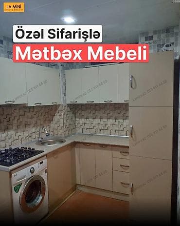 Sifarişlə mətbəx dəsti, Sadə laminat lalafo.az -da Sifarişlə mətbəx dəsti, Sadə laminat