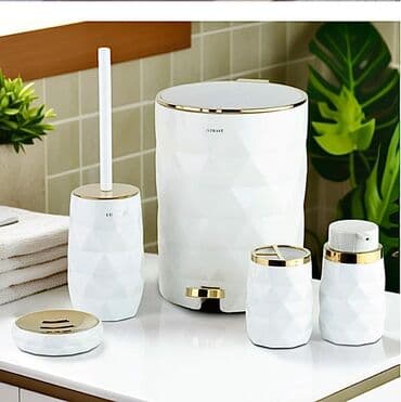 Другие хозтовары: Vanna Otağı Aksesuar Dəsti – "Contrast" ✨ Dizayn: 2025-2026 yeni at lalafo.az — 10 Другие хозтовары: Vanna Otağı Aksesuar Dəsti – "Contrast" ✨ Dizayn: 2025-2026 yeni — 10