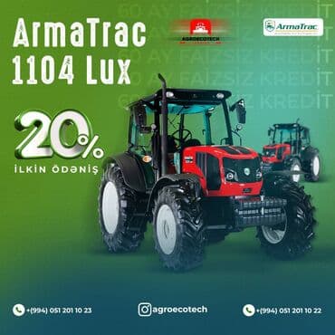 🔖 armatrac 1104 lux traktoru 💶 20% ilkin ödəniş 💶 40% dövlət güzəşti lalafo.az -da 🔖 armatrac 1104 lux traktoru 💶 20% ilkin ödəniş 💶 40% dövlət güzəşti