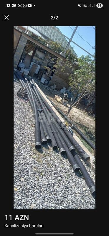 аз турба: Məhsul: Kanalizasiya boruları - Material: dalğalı (korrugasiyalı) at lalafo.az — 1 аз турба: Məhsul: Kanalizasiya boruları - Material: dalğalı (korrugasiyalı) — 1