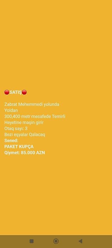 🛑*SATIŞ*🛑 Zabrat Mehemmedi yolunda Yoldan 300,400 metr mesafede lalafo.az -da 🛑*SATIŞ*🛑 Zabrat Mehemmedi yolunda Yoldan 300,400 metr mesafede
