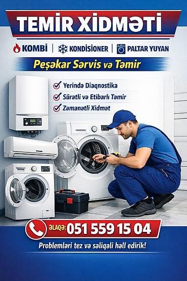 Xidmət: Paltaryuyan, kondisioner və kombi üçün peşəkar servis və təmir lalafo.az -da Xidmət: Paltaryuyan, kondisioner və kombi üçün peşəkar servis və təmir