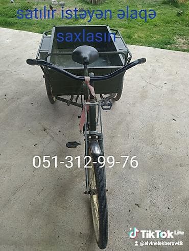 Yük daşıma üçün üçtəkərli velosiped. - Güclü metal karkaslı, arxa lalafo.az -da Yük daşıma üçün üçtəkərli velosiped. - Güclü metal karkaslı, arxa