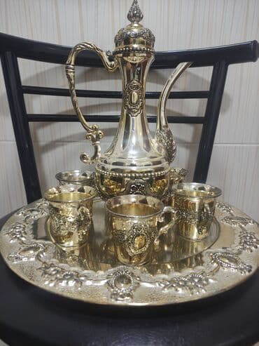 Qəhvə dəsti, rəng - Qızılı, Metal lalafo.az -da Qəhvə dəsti, rəng - Qızılı, Metal