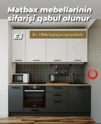 *Mətbəx mebellərinin Sifarişlə Hazırlanması* 1Kvadrat metri ⤵️ lalafo.az -da *Mətbəx mebellərinin Sifarişlə Hazırlanması* 1Kvadrat metri ⤵️