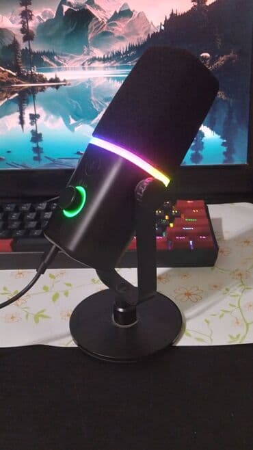 USB/XLR studiya mikrofonu – RGB işıqlı Kompüter noutbuk telefon v.s lalafo.az -da USB/XLR studiya mikrofonu – RGB işıqlı Kompüter noutbuk telefon v.s