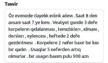 Uşaqlara gündüz baxımı xidməti - Saatlar: səhər 08:00-dan axşam lalafo.az -da Uşaqlara gündüz baxımı xidməti - Saatlar: səhər 08:00-dan axşam