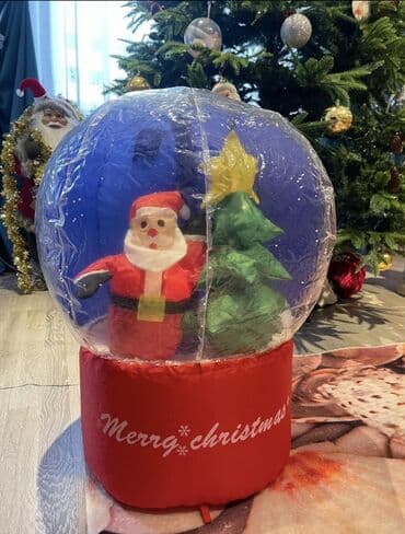 Şişmə “snow globe” tipli Yeni il dekoru - Dizayn: Şaxta baba fiquru lalafo.az -da — 1 Şişmə “snow globe” tipli Yeni il dekoru - Dizayn: Şaxta baba fiquru — 1