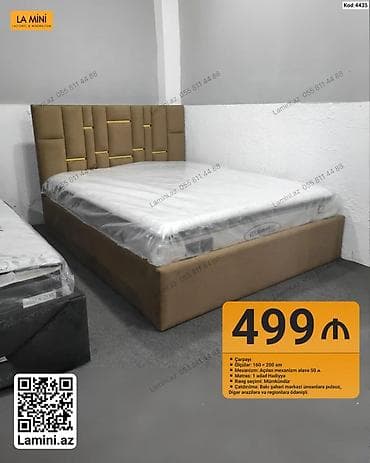 Məhsul: Çarpayı (Kod: 4435) - Ölçü: 160 × 200 sm - Dizayn: Müasir at lalafo.az Məhsul: Çarpayı (Kod: 4435) - Ölçü: 160 × 200 sm - Dizayn: Müasir