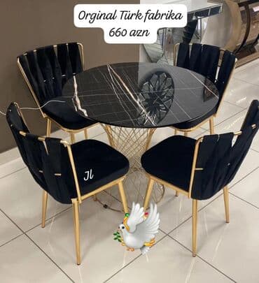 Mətbəx üçün, Yeni, Yumru masa, 4 stul lalafo.az -da Mətbəx üçün, Yeni, Yumru masa, 4 stul