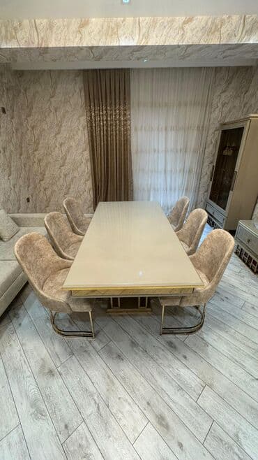 Qonaq otağı üçün, İşlənmiş, Açılmayan, Dördbucaq masa, 6 stul lalafo.az -da Qonaq otağı üçün, İşlənmiş, Açılmayan, Dördbucaq masa, 6 stul