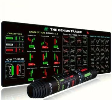 “The Genius Trader” treydinq mouse padi - Geniş səth: qara fonda lalafo.az -da “The Genius Trader” treydinq mouse padi - Geniş səth: qara fonda